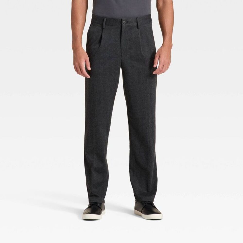 Goodfellow & Co - Men's Plaid Dress Trousers - Goodfellow & Co Dark  Gray